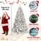 Edge Collections - 9' - White - Fluffy Pre-lit Flocked Christmas Tree - 1 Piece